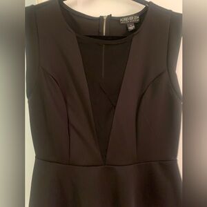 Forever 21+ Y2K Black Plunge V Neck Mesh Sleeveless Top